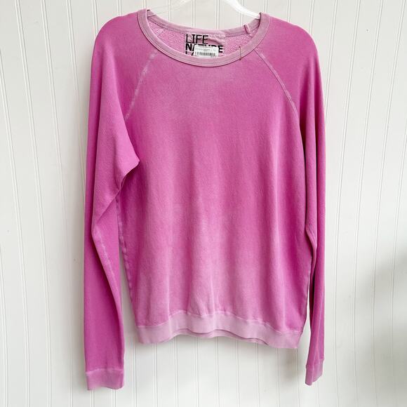 FreeCity Lucky Rabbits Pink Pullover Sweatshirt Graphic Crewneck NWT Medium - Picture 2 of 7